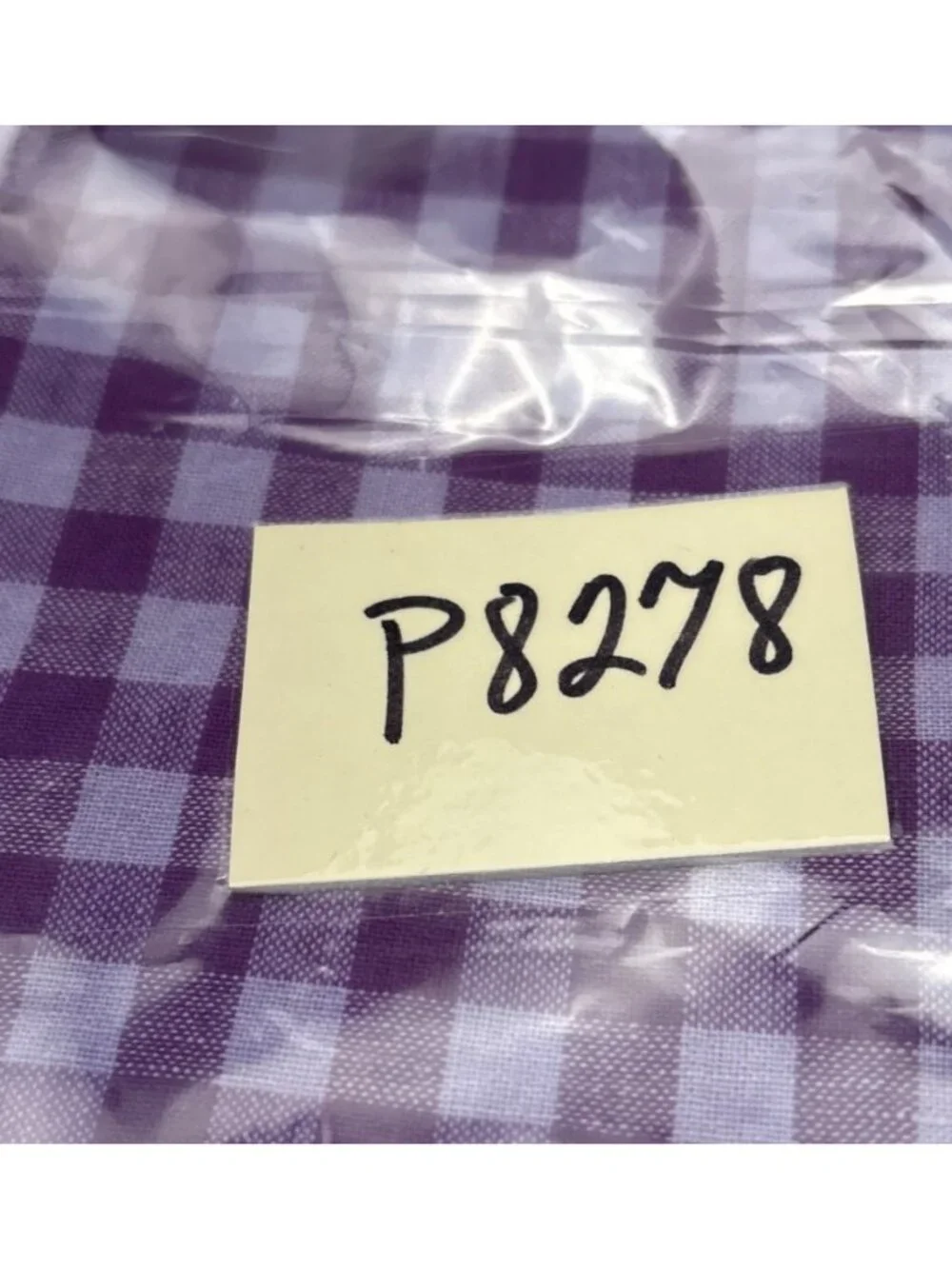 Purple Gingham Check Cotton Fabric 17x21
